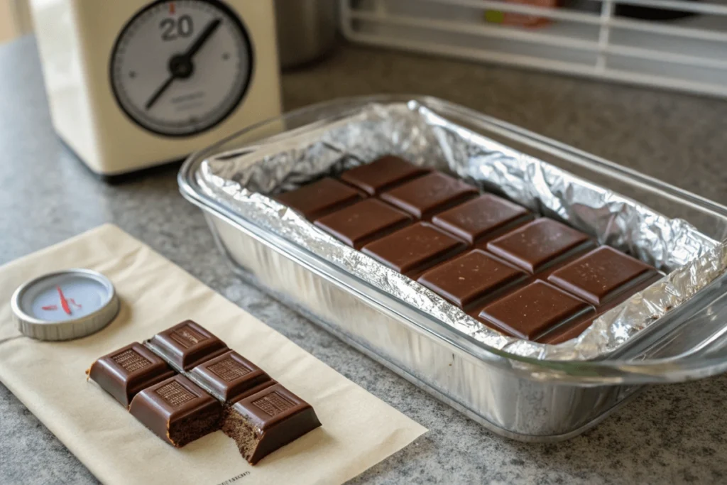 Chocolate bars in an airtight container