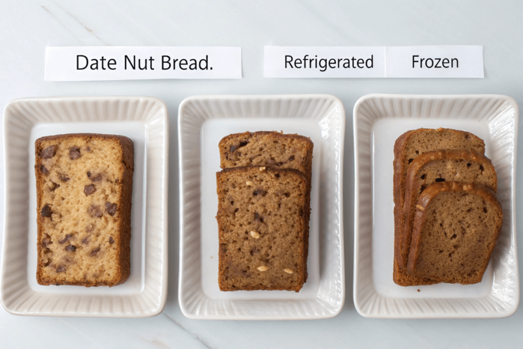 Comparison of date nut bread storage methods