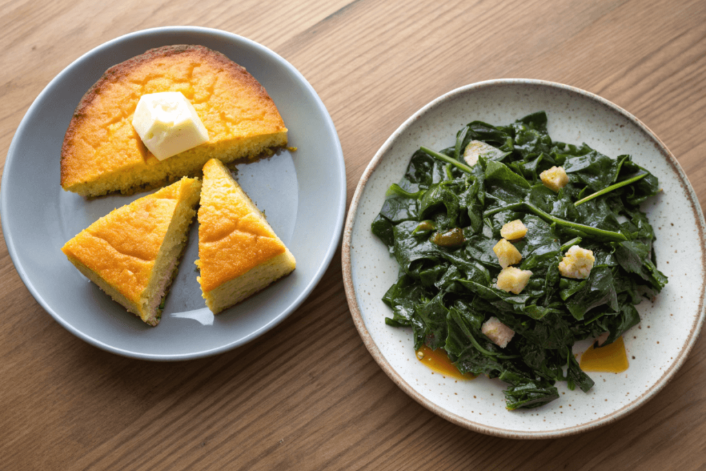 Northern and Southern cornbread with traditional pairings