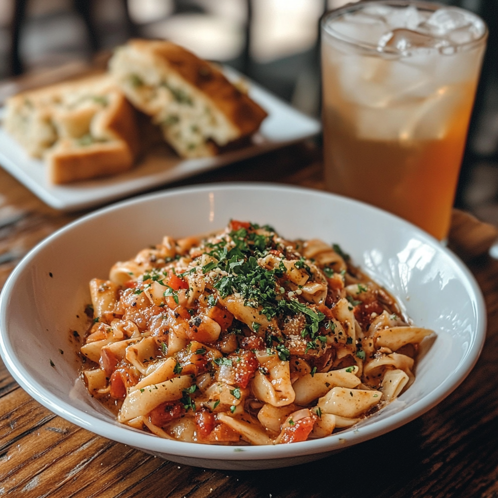 Fresh ingredients for pastalaya, including uncooked pasta, sausage, and vegetables, highlighting the liquid-to-pasta ratio for pastalaya.